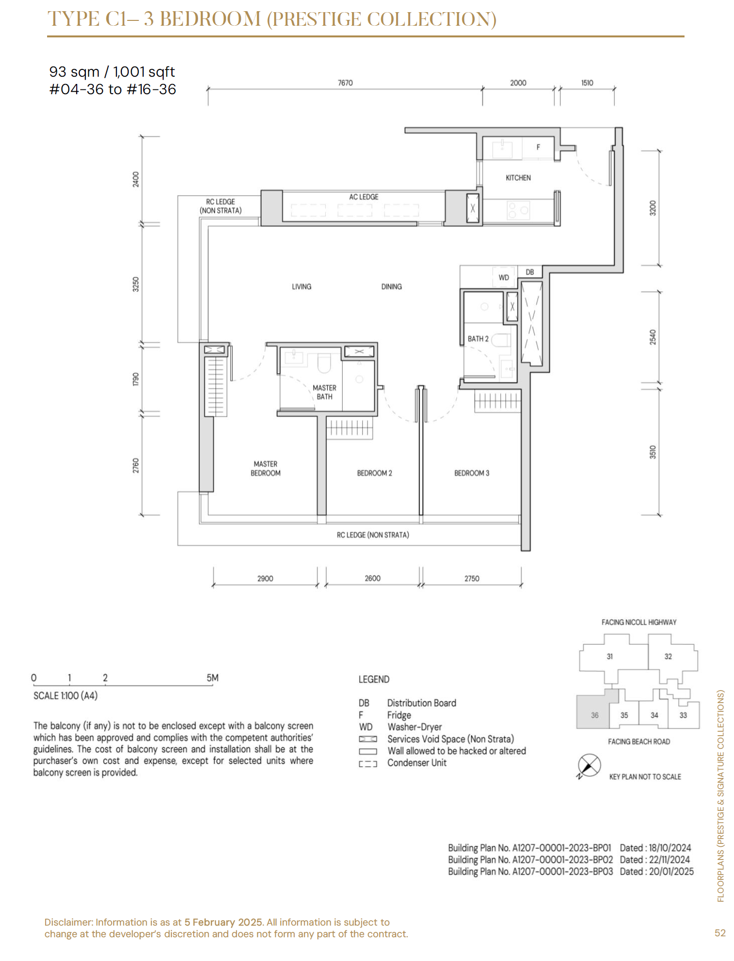 Aurea 1 Bedroom Floor Plan 3