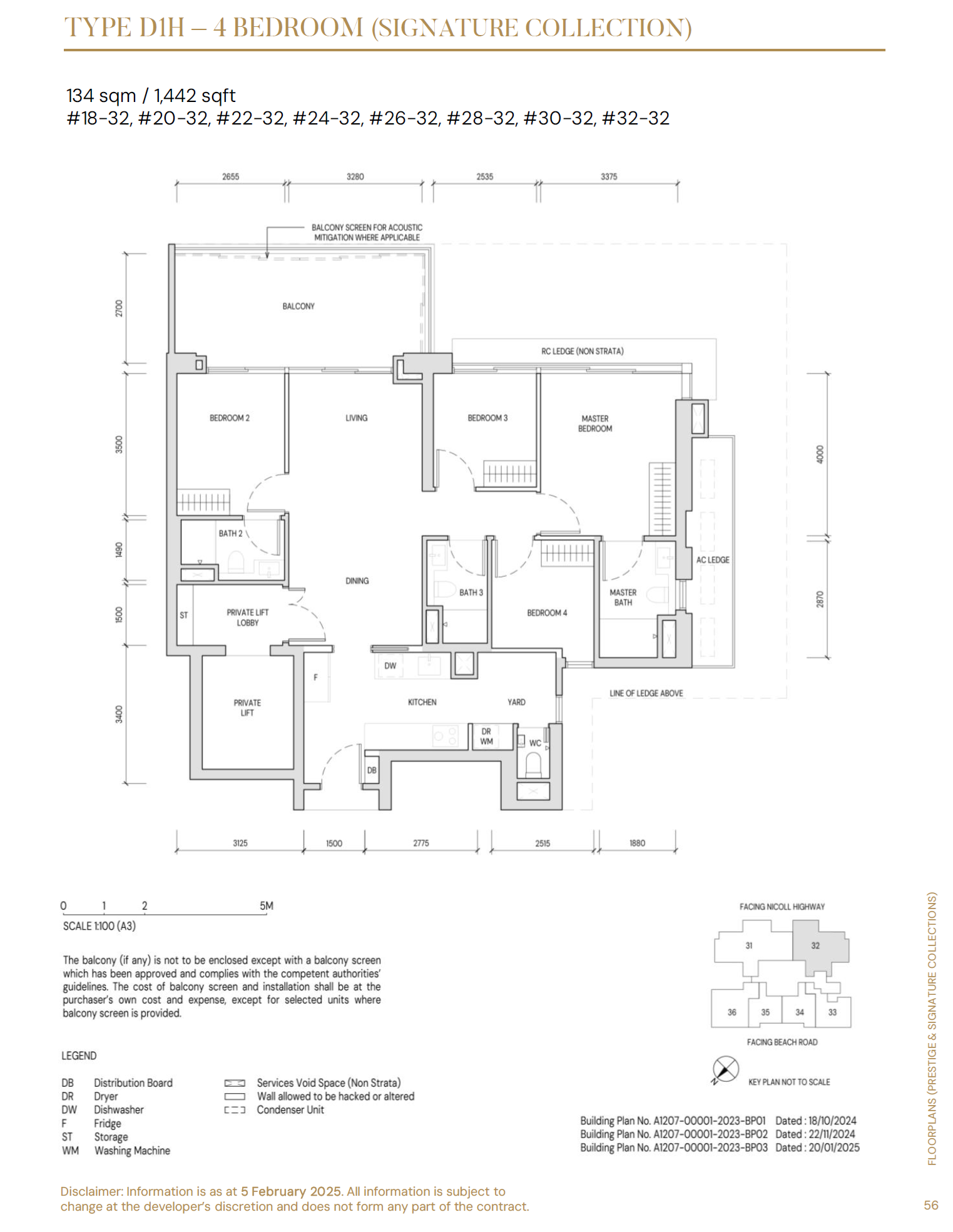 Aurea 1 Bedroom Floor Plan 6